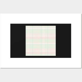 Pastel Aesthetic Iona 1 Hand Drawn Textured Plaid Pattern Posters and Art